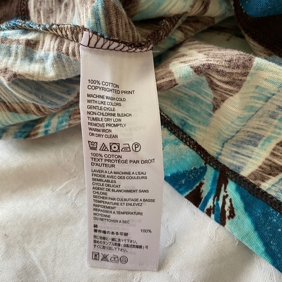 Tommy Bahama Women's Brown/Blue Tropical Print Tank Top Size X-large - Picture 4 of 9